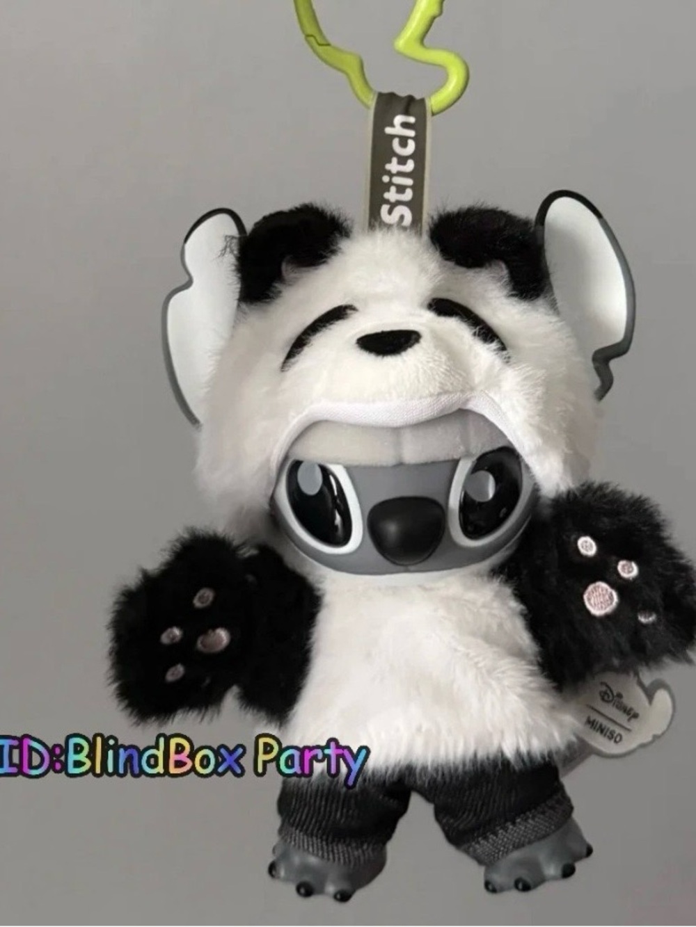 Limited Edition Stitch Panda Plush Figure - White & Black - Picture 5 of 6